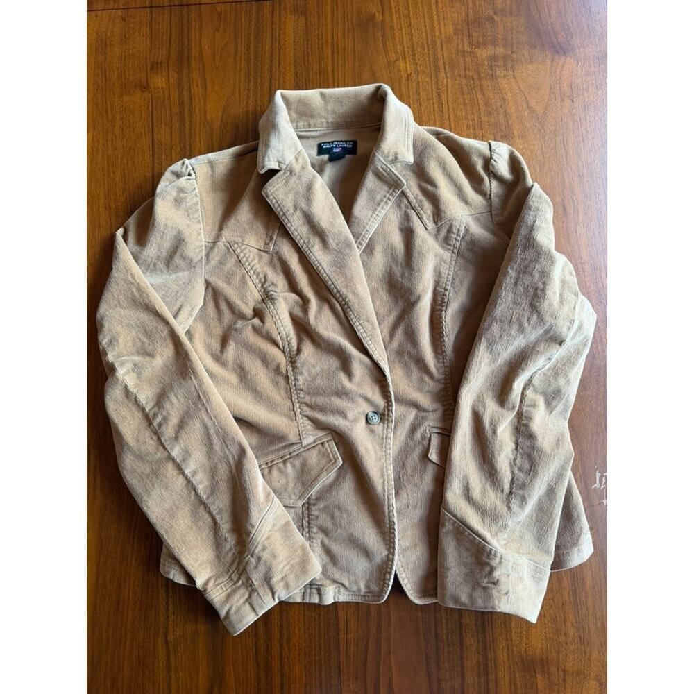 Polo Jeans Co. Ralph Lauren Women's Corduroy Western Blazer Jacket - Size XL